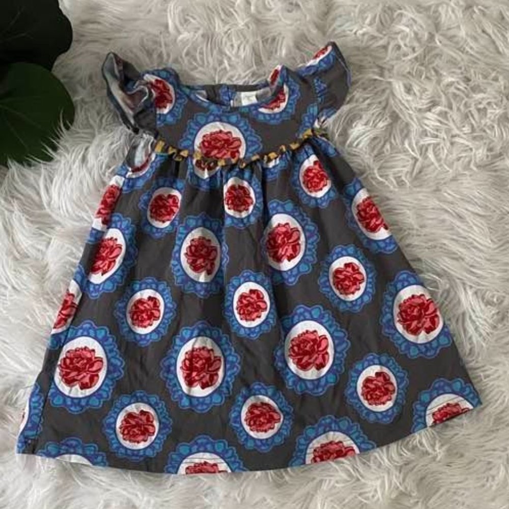 Matilda Jane Paint By Numbers Kentucky Pearl Lap Dress Sz 4 Matches Gleams